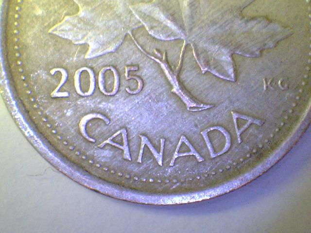 Canadian-2005-Un-Plated-Zinc-Penny